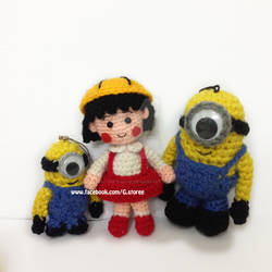 amigurumi Maruko chan meets minions