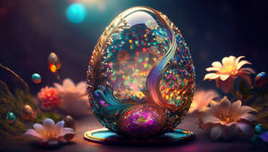 Glassy Easter Egg, Magical - Exclusive Art