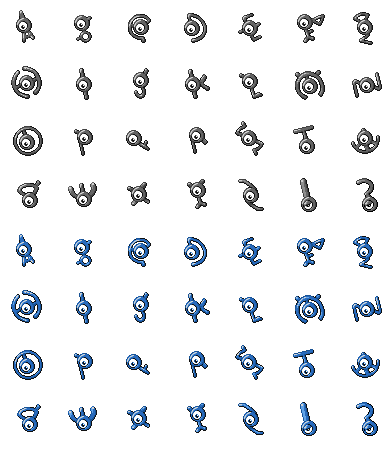 Unown Pixel Alphabet by OldManRupee on DeviantArt