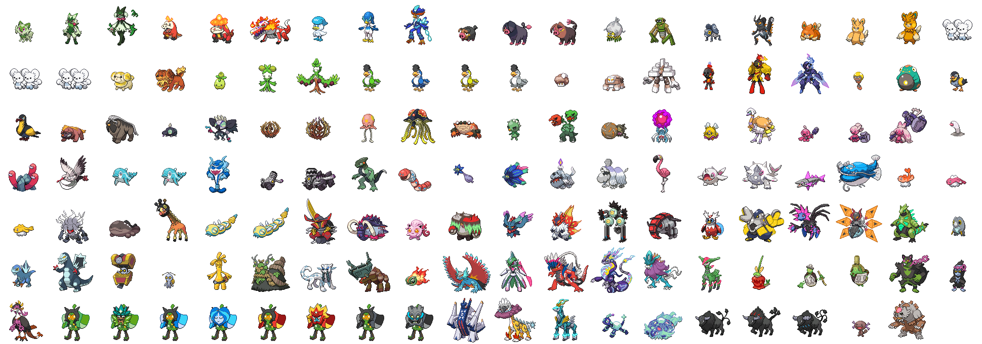 List of Pokémon (sprites gallery)