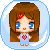 Pixel Doll Icon - Girl in bubble - Sabrina Chibi