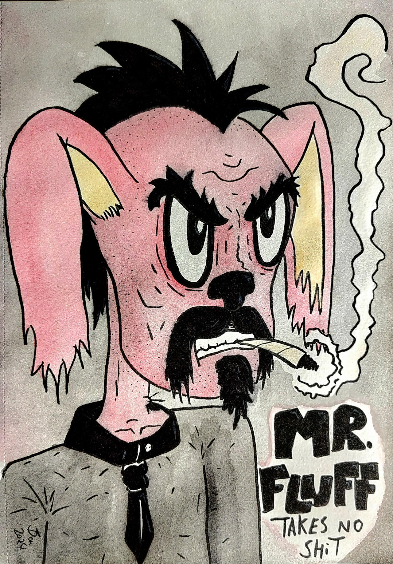 Mr. Fluff Takes No Shit by benormstad on DeviantArt