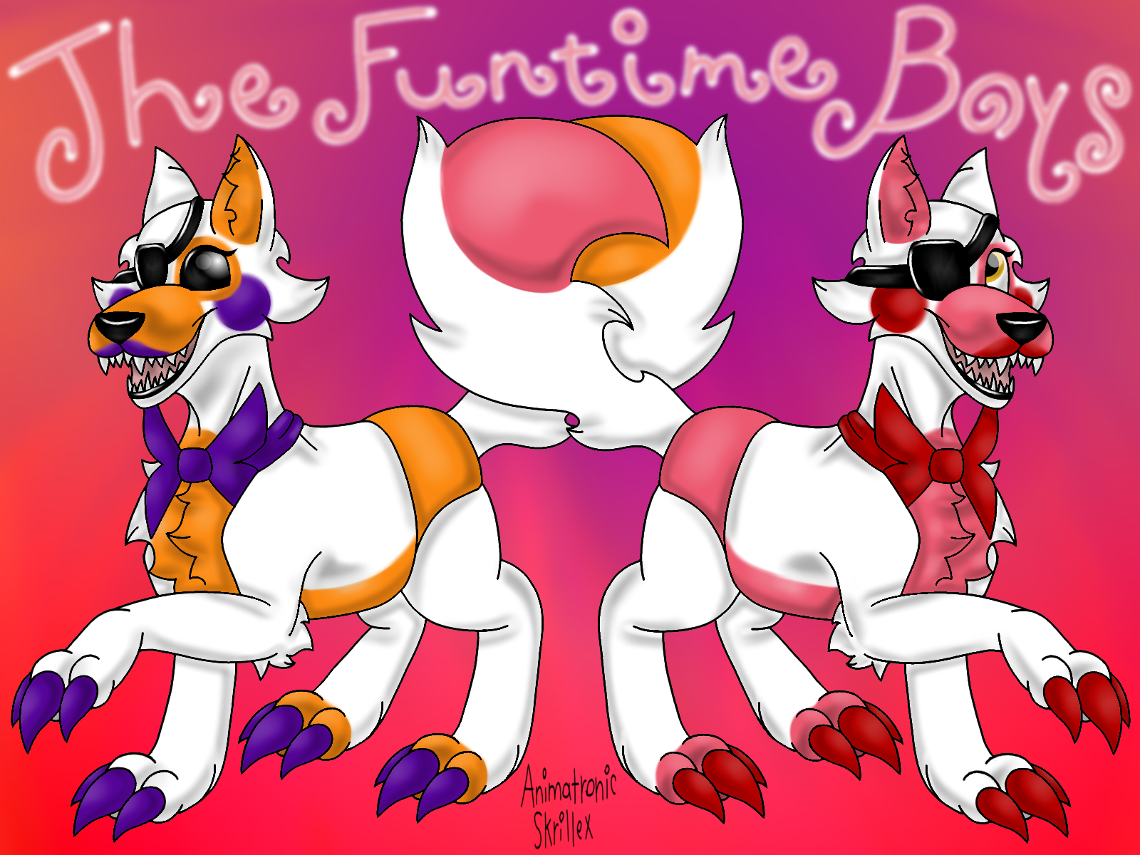 Lolbit and Funtime foxy AU genders by ThegodOfVines21 on DeviantArt