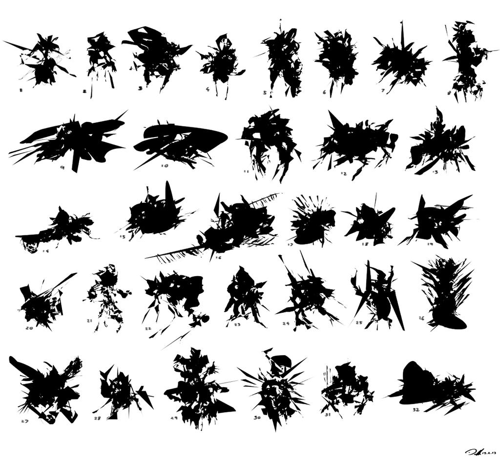 32 silhouettes