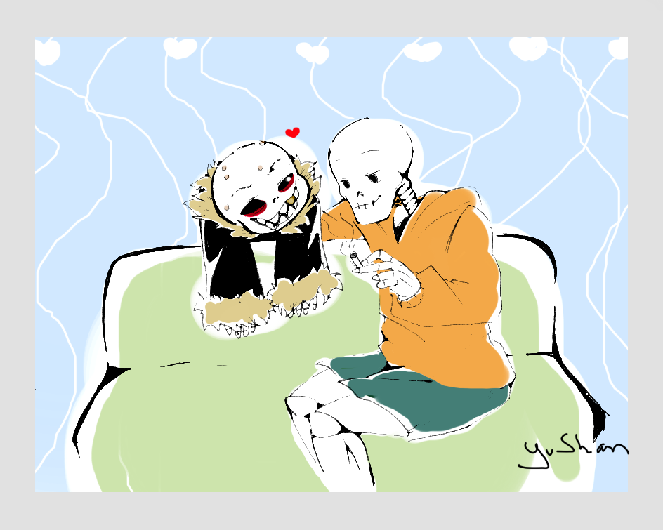 US Papy x UF Sans by YvShan on DeviantArt from orig00.deviantart.net. 