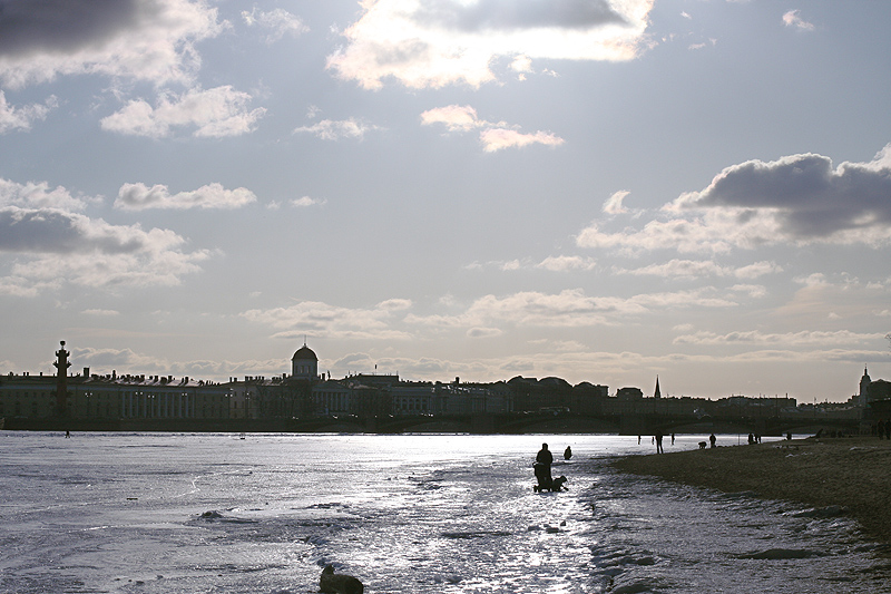 Winter sky of St.Petersburg.