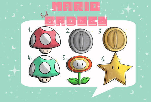 Mario sub badges