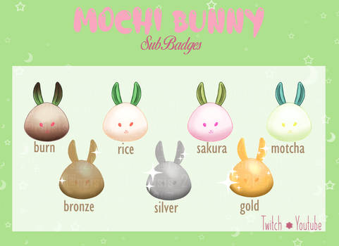 Mochi Bunny badges