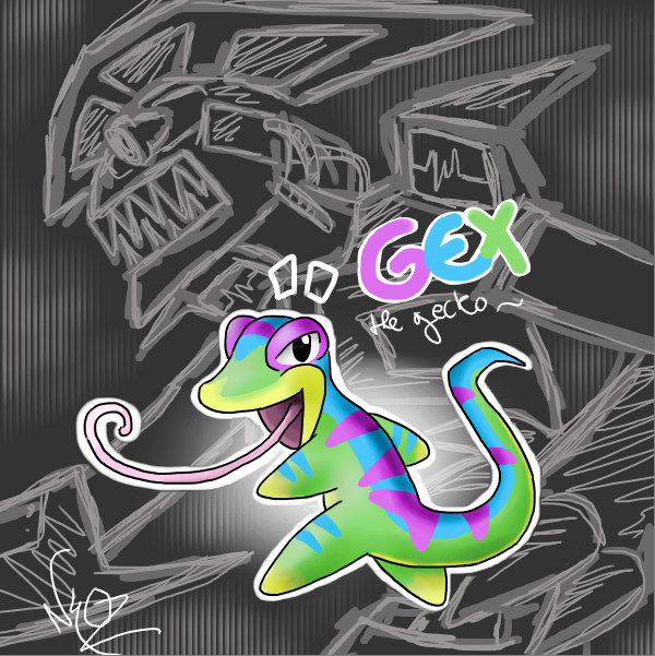 gex the gecko by Chimykal-girl on DeviantArt
