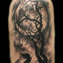 Tree Girl on Swing Tattoo by Jackie Rabbit