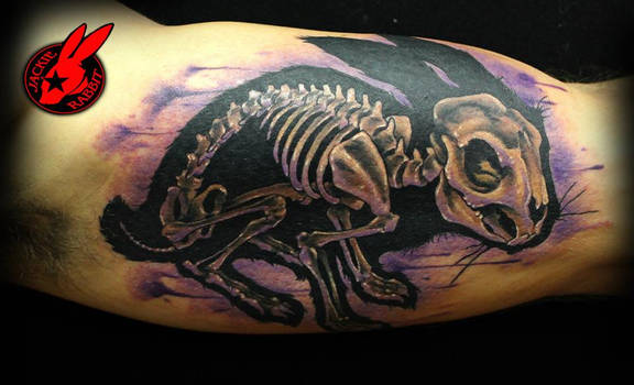 Rabbit Skeleton Tattoo by Jackie Rabbit