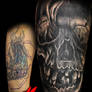 Skull Cover-up Tattoo by Jackie Rabbit