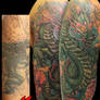Japanese Dragon Cover Up Tattoo by Jackie Rabbit