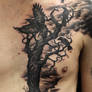 Evil Ravens Tree Tattoo by Jackie Rabbit