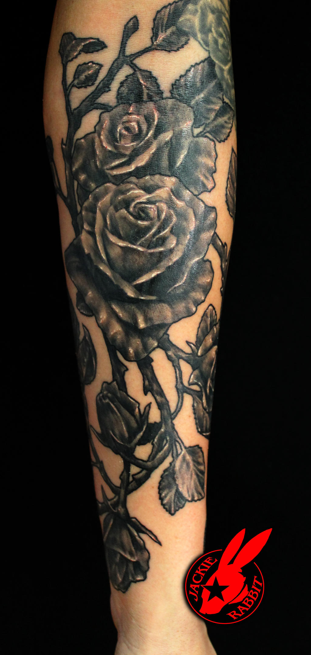 Rose Tattoo by Jackie Rabbit