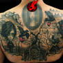 Toon Hertz Back Tattoo by Jackie Rabbit