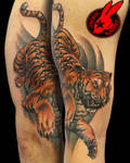 Leaping Tiger Tattoo by Jackie Rabbit by jackierabbit12