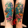 Wild Flowers Friendship Tattoo by Jackie Rabbit