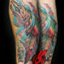Wild Salmon Tattoo by Jackie Rabbit