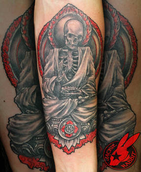 Skeleton Mumified Monk Buddah Lotus Jacie Rabbit