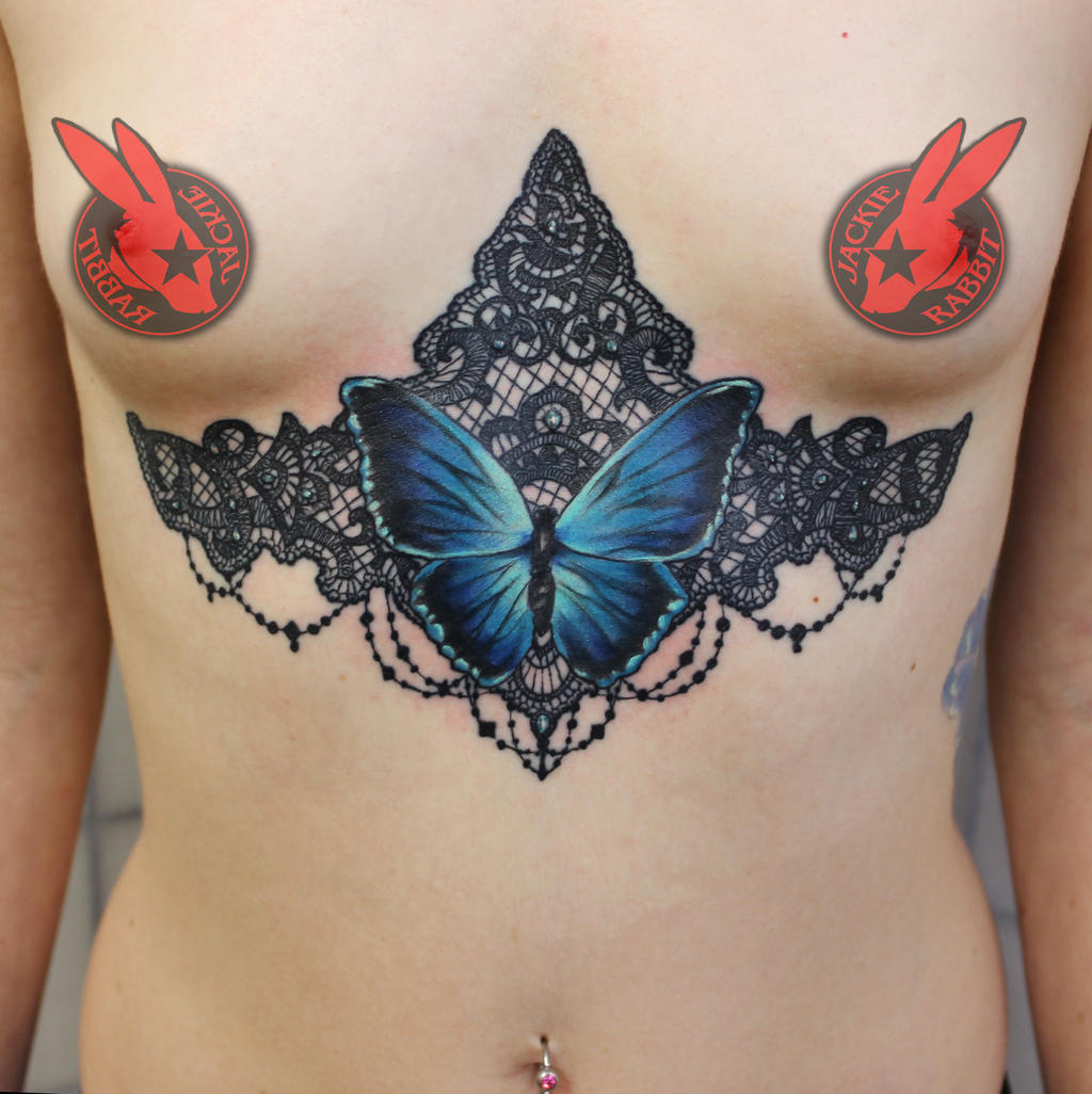 Butterfly Tattoos on the Breast: Soft & Elegant