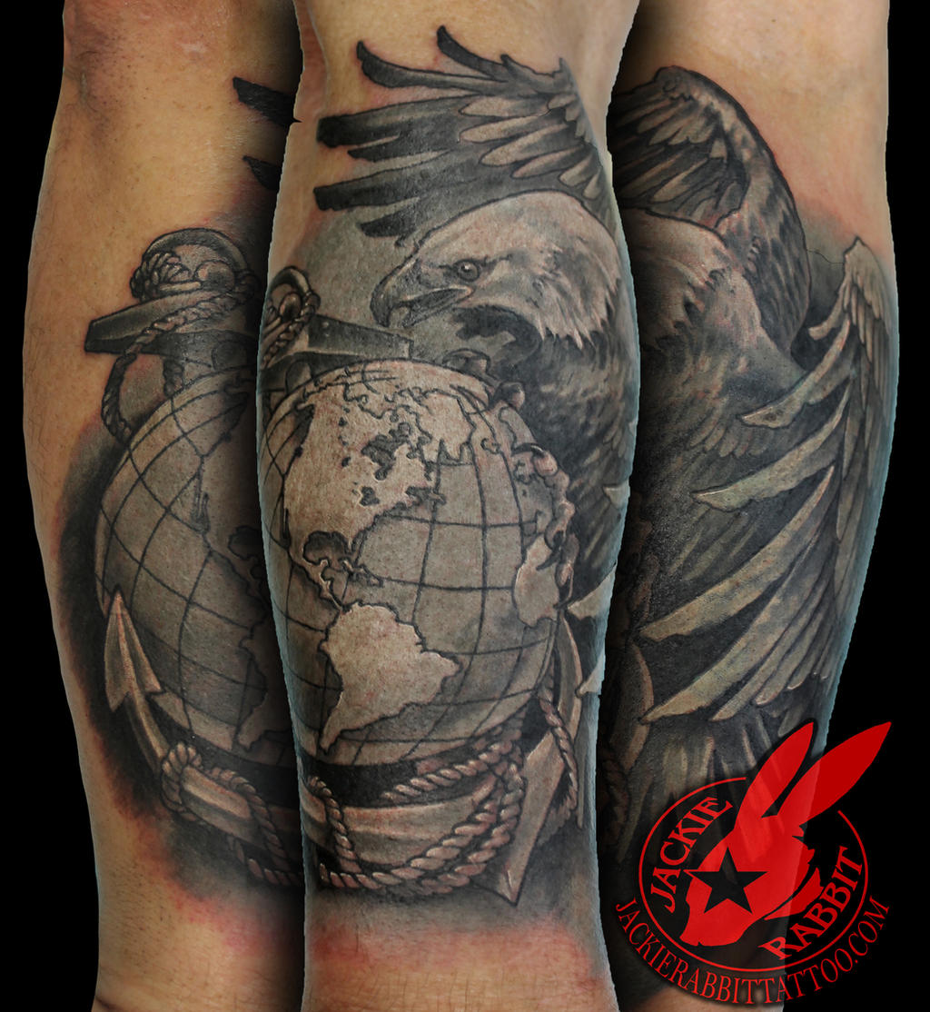 Eagle Globe and Anchor Tattoo by Jackie Rabbit by jackierabbit12 on  DeviantArt