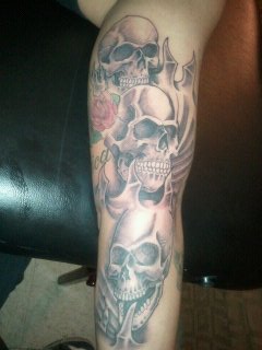 skull half sleeve