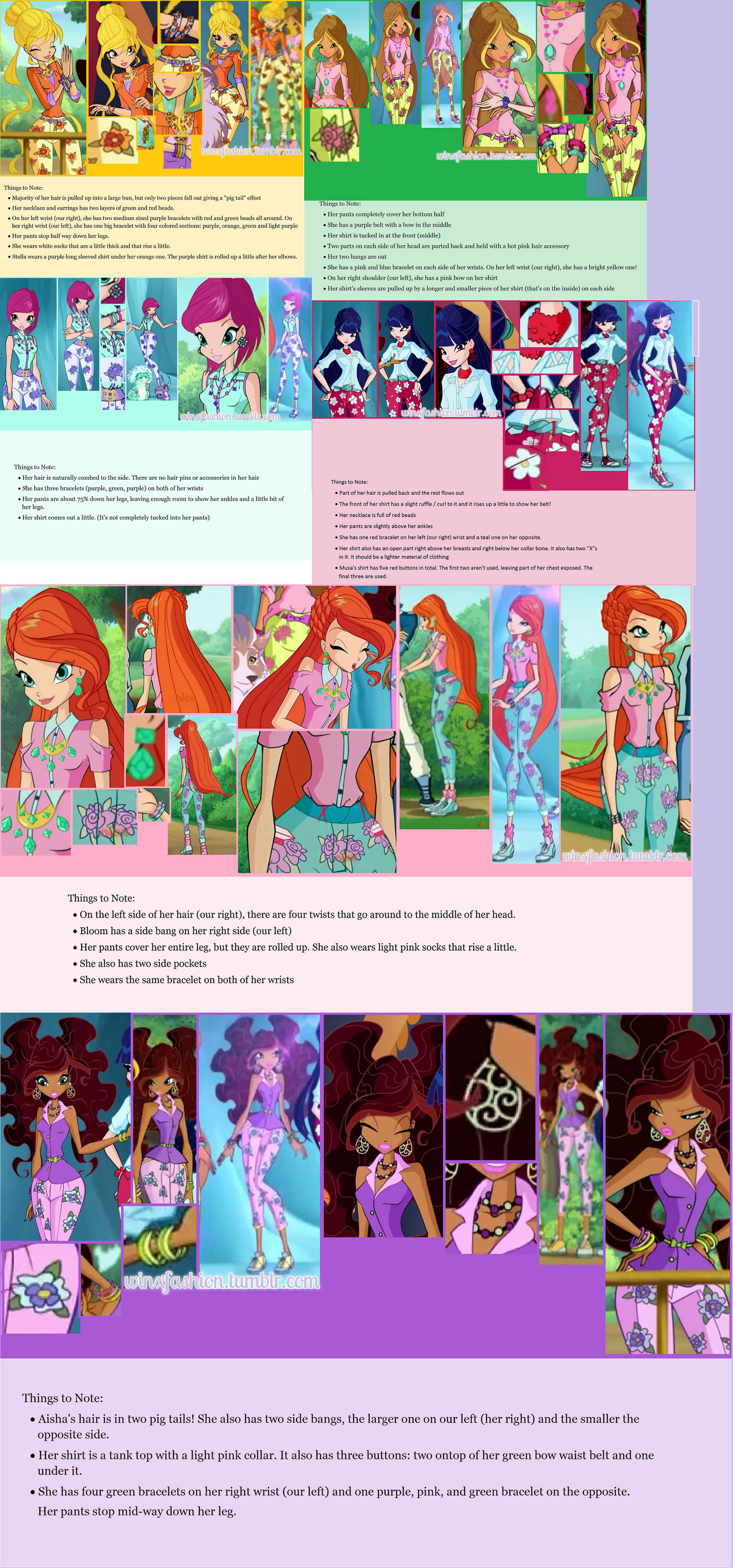 Baby Winx Club Outfits Reference