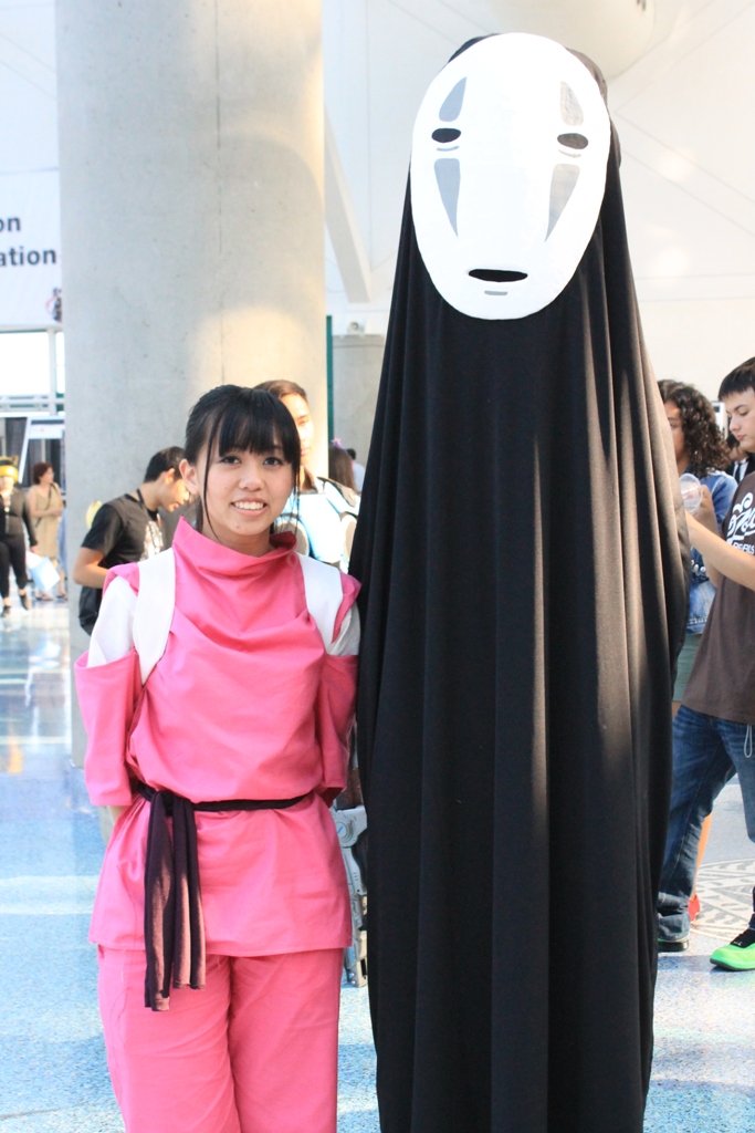 Spirited Away - No Face and Chihiro by reenimochi