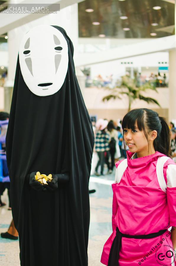 Spirited Away - No Face and Chihiro by reenimochi