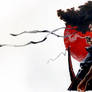 Samuel L Jackson as Afro Samurai (painting) 