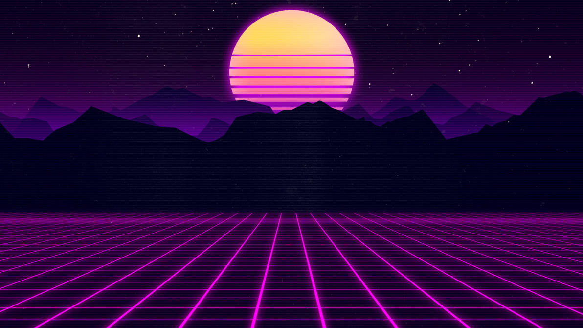 Outrun/Retrowave Wallpaper by HalukAliev on DeviantArt