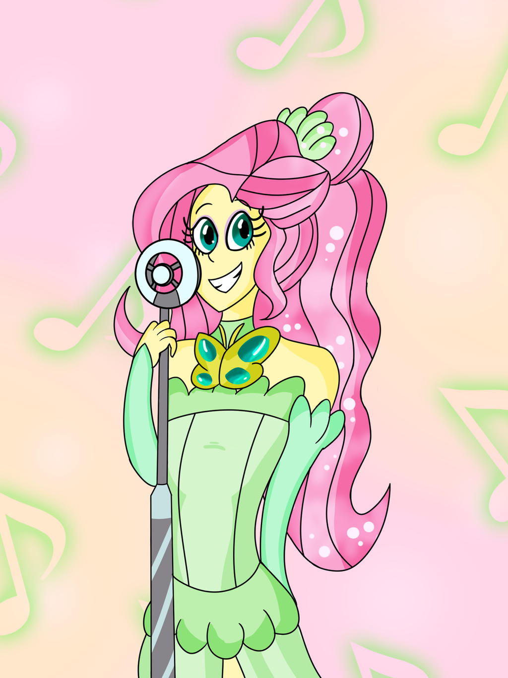 Performing Fluttershy (Merch Available) by Ajustice90