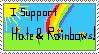 Hate and Rainbows Stamp