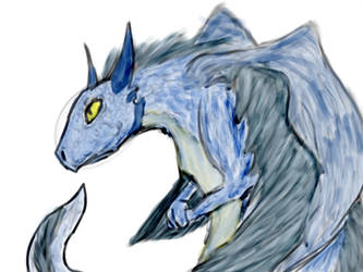 Dragon Blue Yellow eyes 1
