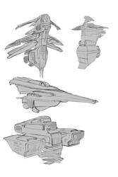 Spaceship Concept quick sketches