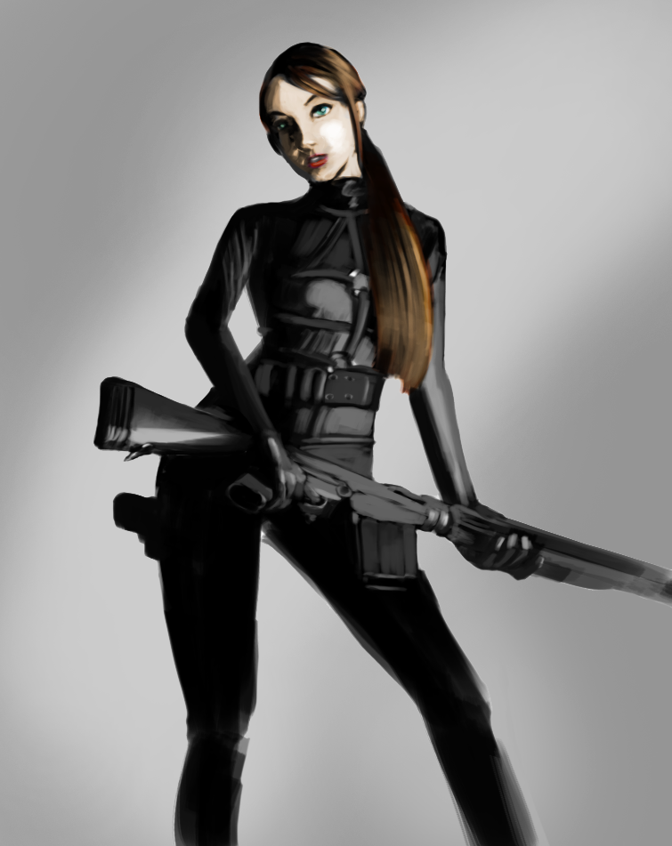 Girl with Gun - Painting Practice by nisaren on DeviantArt Girl with Gun - Painting Practice by nisaren on DeviantArt