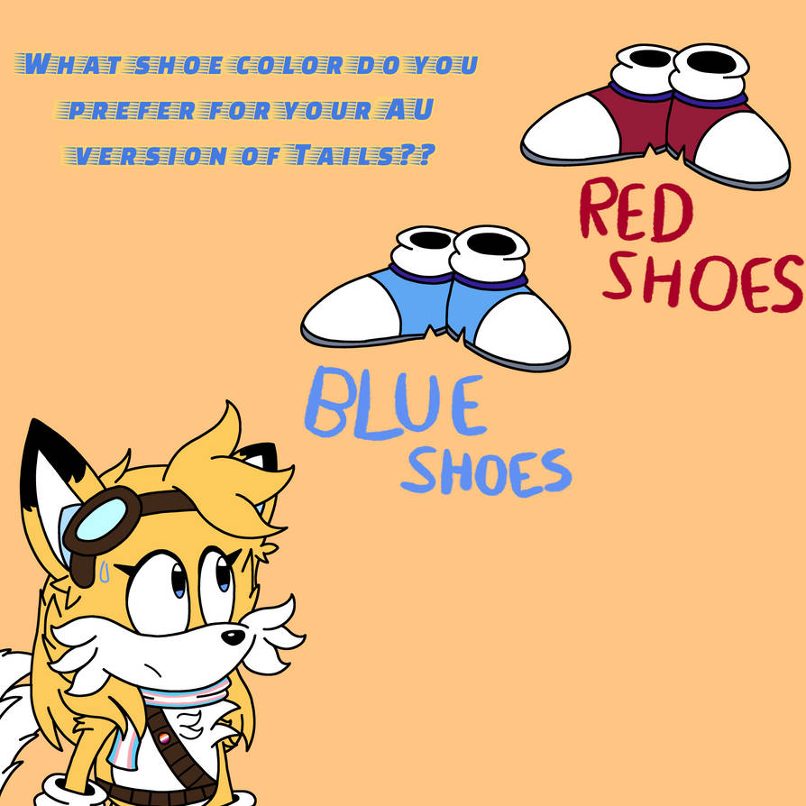 Tails's AU shoe color debate by RewriteElectric2008 on DeviantArt