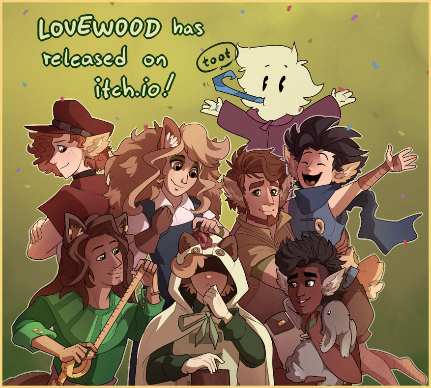 Lovewood is now free on Itch!!