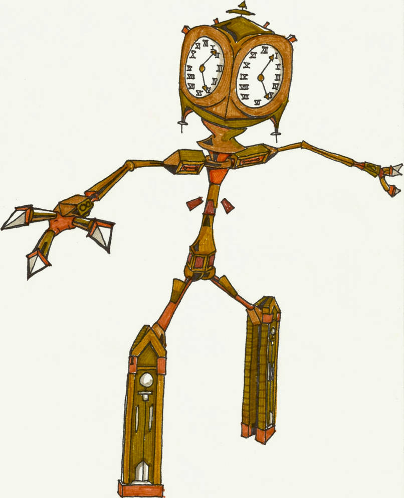 Clock Monster by StreetGlompLight on DeviantArt