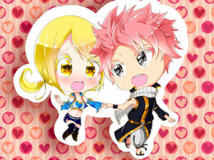 Natsu x Lucy chibi