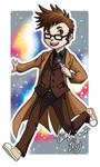 Chibi Tenth Doctor Badge by TwinEnigma