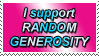 Support Random Generosity