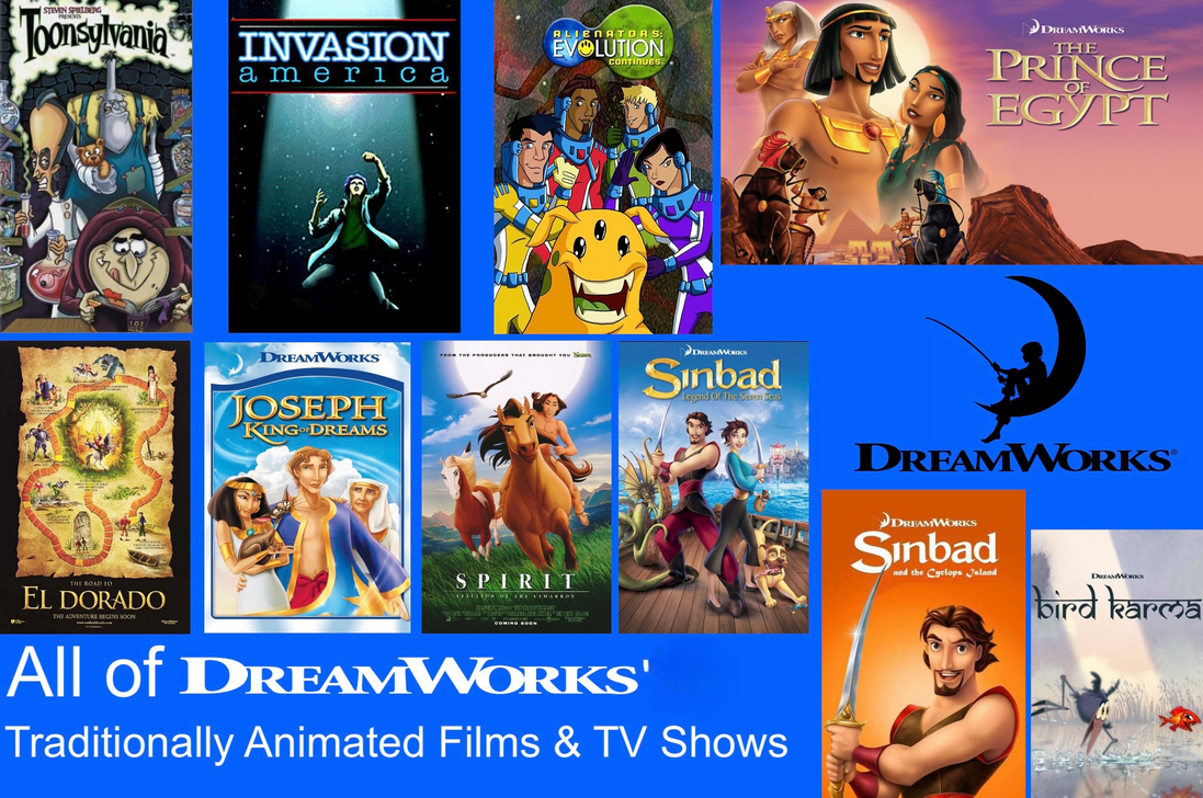 All of DreamWorks' 2D Animated Films and TV Shows by Aladdin2001 on ...