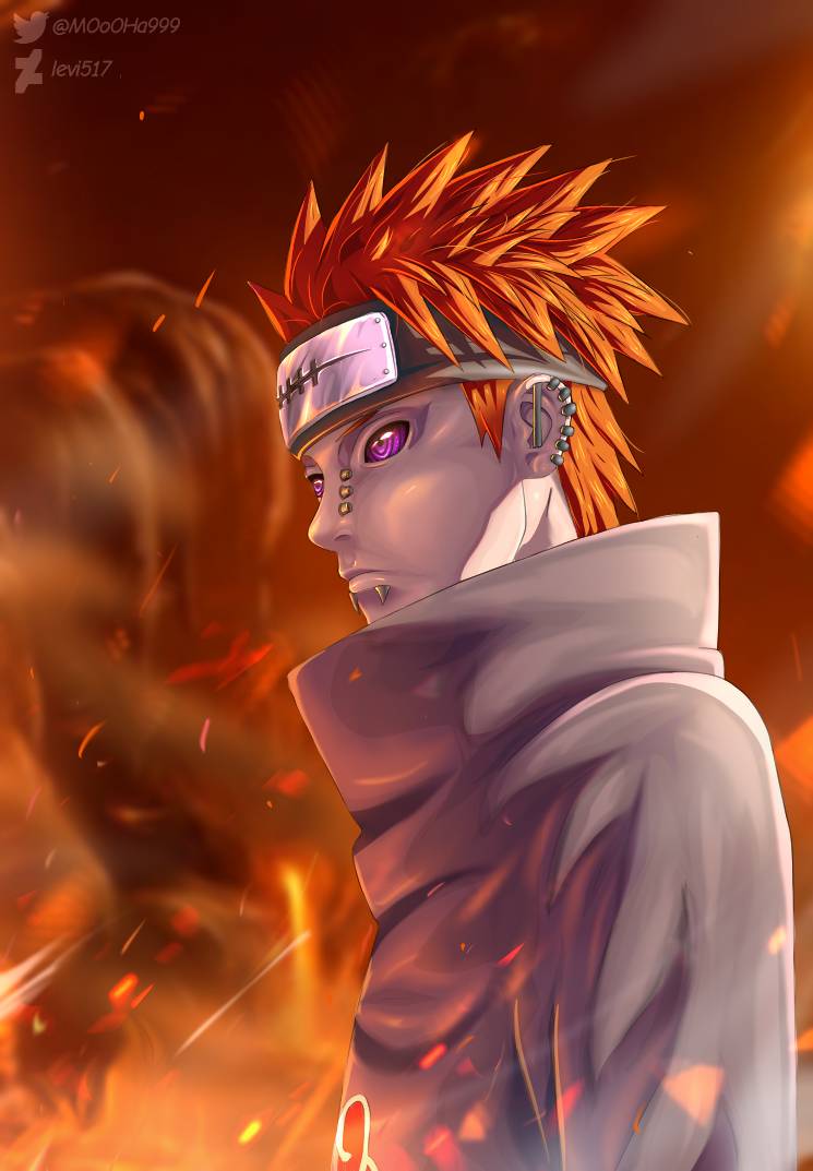 Drawing of ''Pain'' from the anime Naruto by YaboiArtLover on DeviantArt