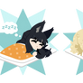 Commission - Sleepy Hoshimi and Piper