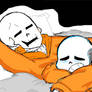 Underswap-Two Skelebros sleeping