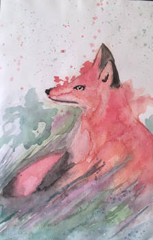 Watercolor Fox