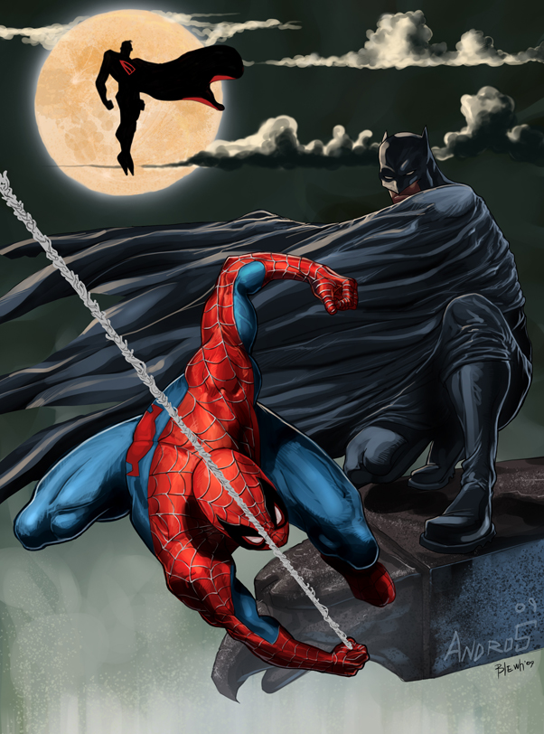 ColorBatmanSpidermanSuperman