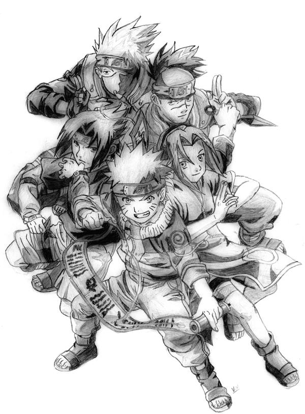 naruto gang drawing